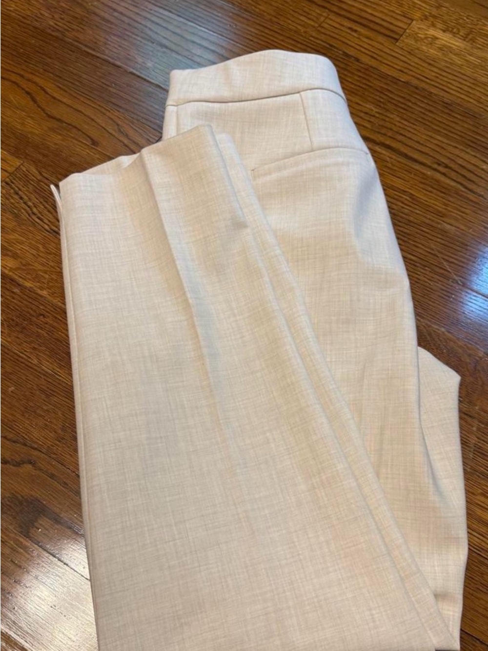 SPANX SuperSmooth Stretch Twill Cream Tailored Trousers Size M